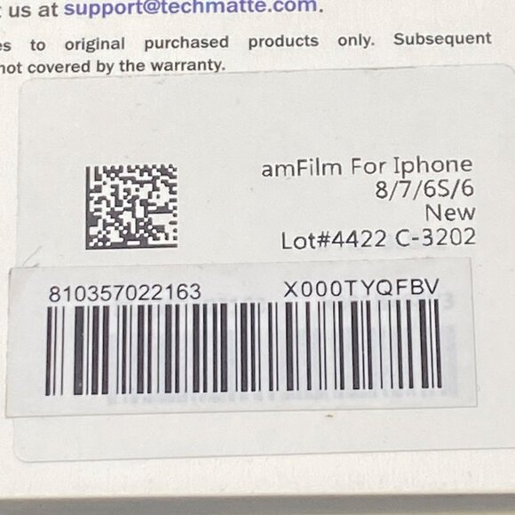 amFilm Tempered Glass Screen Protector For iPhone 8/7/6S/6 2-Pack Ultra Clear Bu - Picture 6 of 7